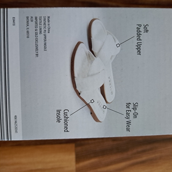 Serra Ladies Slide Sandals White Size 7 - Picture 6 of 6